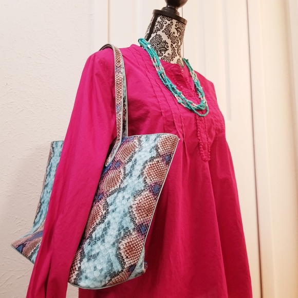 Snake Print 'Zoey' Tote by Caroline Hill - Picture 11 of 13